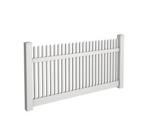 4' Tall Straight Picket Fence