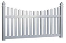 5' Tall Scalloped Picket w/ Spade Picket Caps