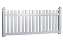 5' Tall Straight Picket w/ Spade Picket Caps