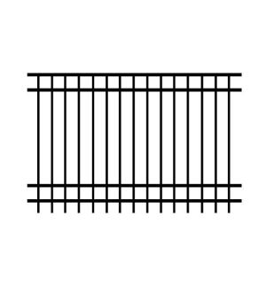 6' Tall 6' Wide Flat Top 4-Rail Aluminum Fence 