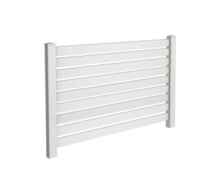 5' Tall Horizontal 9- Rail Semi-Private Fence  