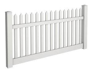 3' Tall Straight Picket Fence