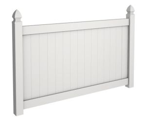 4' Tall Solid Vinyl Privacy Fence with Heavy Duty Rails