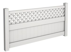 4' Tall Solid Privacy Fence with Lattice Top