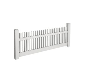 3' Tall Straight Picket Fence